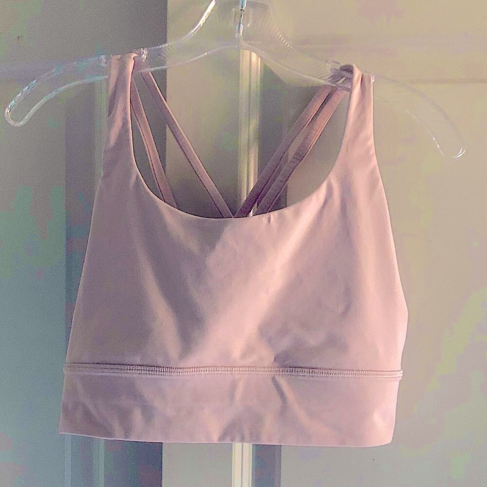 Lululemon energy bra *long line-pink bliss